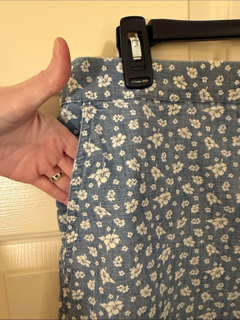 J. Crew Blue Floral Bermuda Shorts
